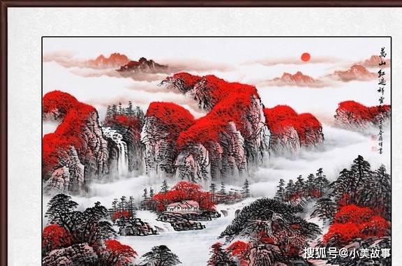 竖版苹果玄关画
:家庭一进门应看到什么画好？进门挂画之国画山水系列推荐！